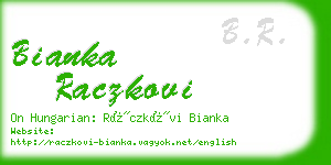 bianka raczkovi business card